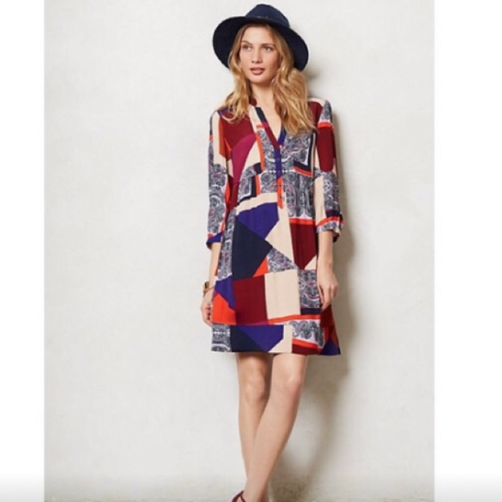 NWT SZ. 4 Anthropologie Maeve Taryn Crepe Dress